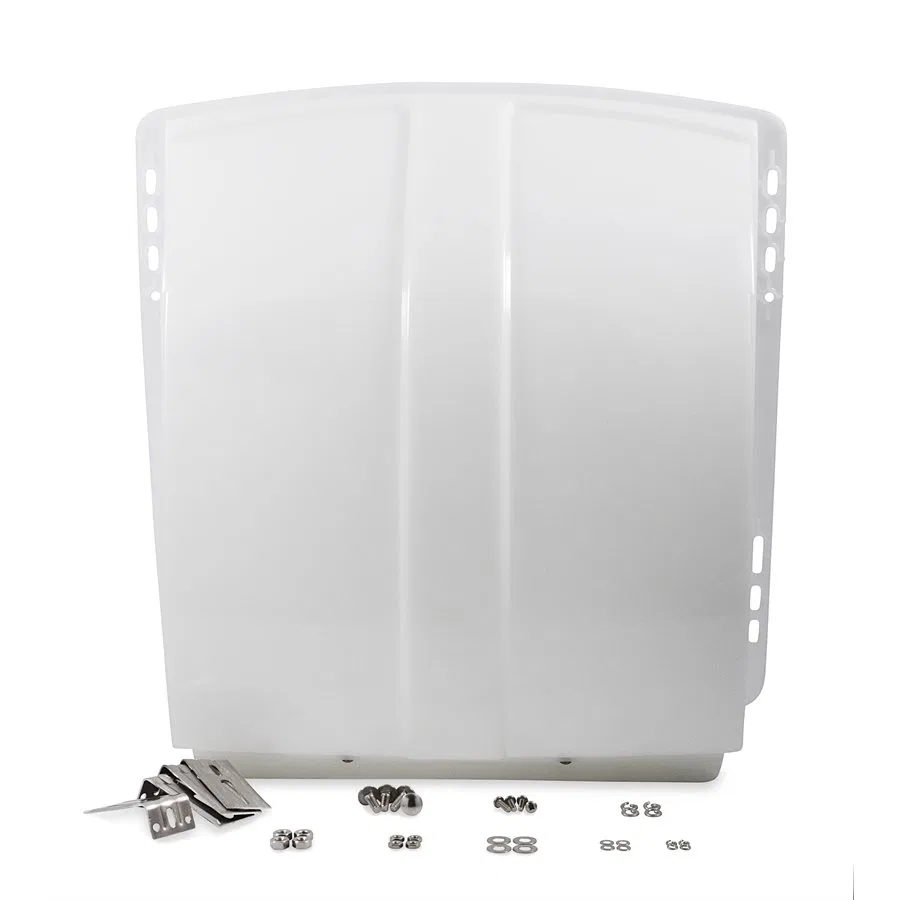 40433 – CAMCO Roof Vent Cover, Exterior Mount Dome Type Ventilation Vented On One Sides For 14 Inch x 14 Inch Vents W...